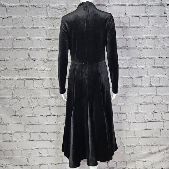 Sophie Marand Black Maxi Dress with Leopard Sequins, Women's 34 - Picture 4 of 9